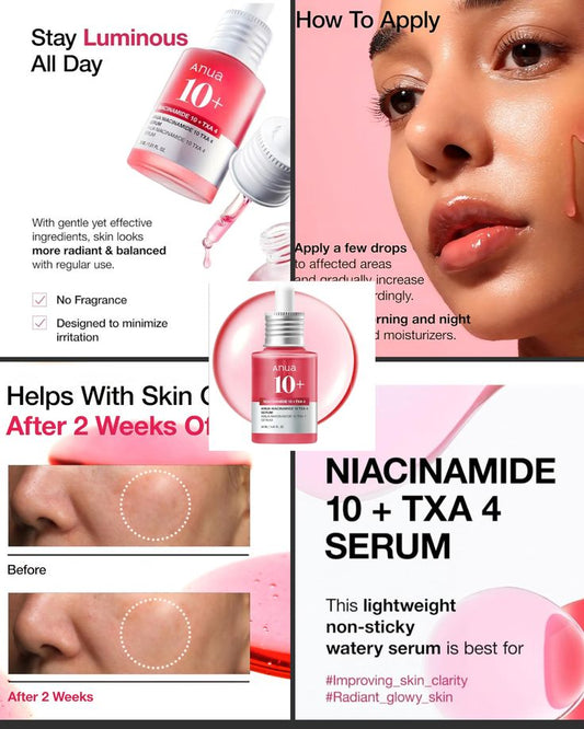 ANUA Niacinamide 10% + TXA 4% Serum – Brightening & Dark Spot Care Serum