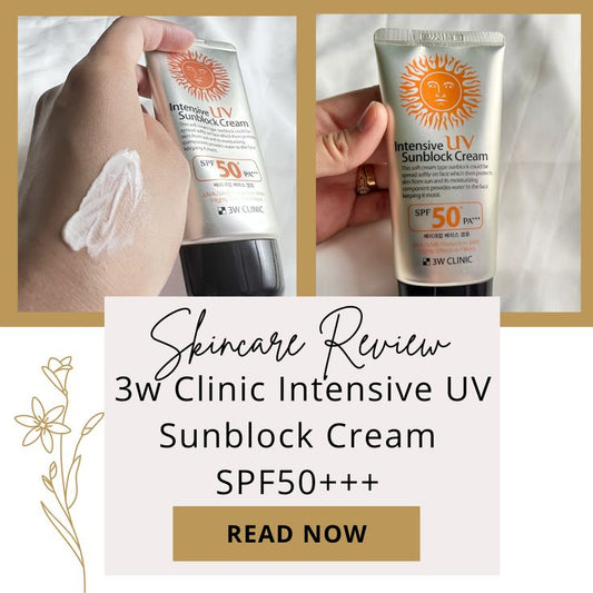 3W Clinic Intensive UV Sunblock Cream SPF50+ PA+++ – Moisturizing Sunscreen 70ml