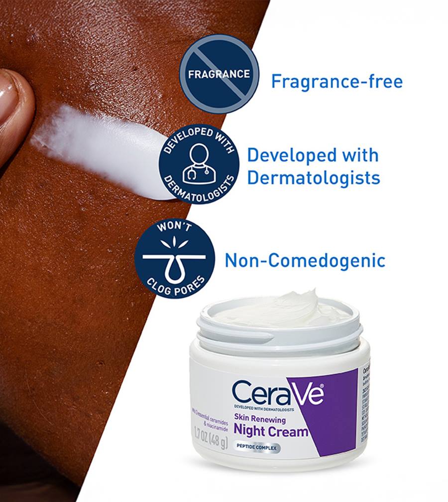 CeraVe Skin Renewing Night Cream – Deep Moisturizing Overnight Face Cream