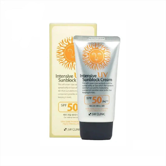 3W Clinic Intensive UV Sunblock Cream SPF50+ PA+++ – Moisturizing Sunscreen 70ml