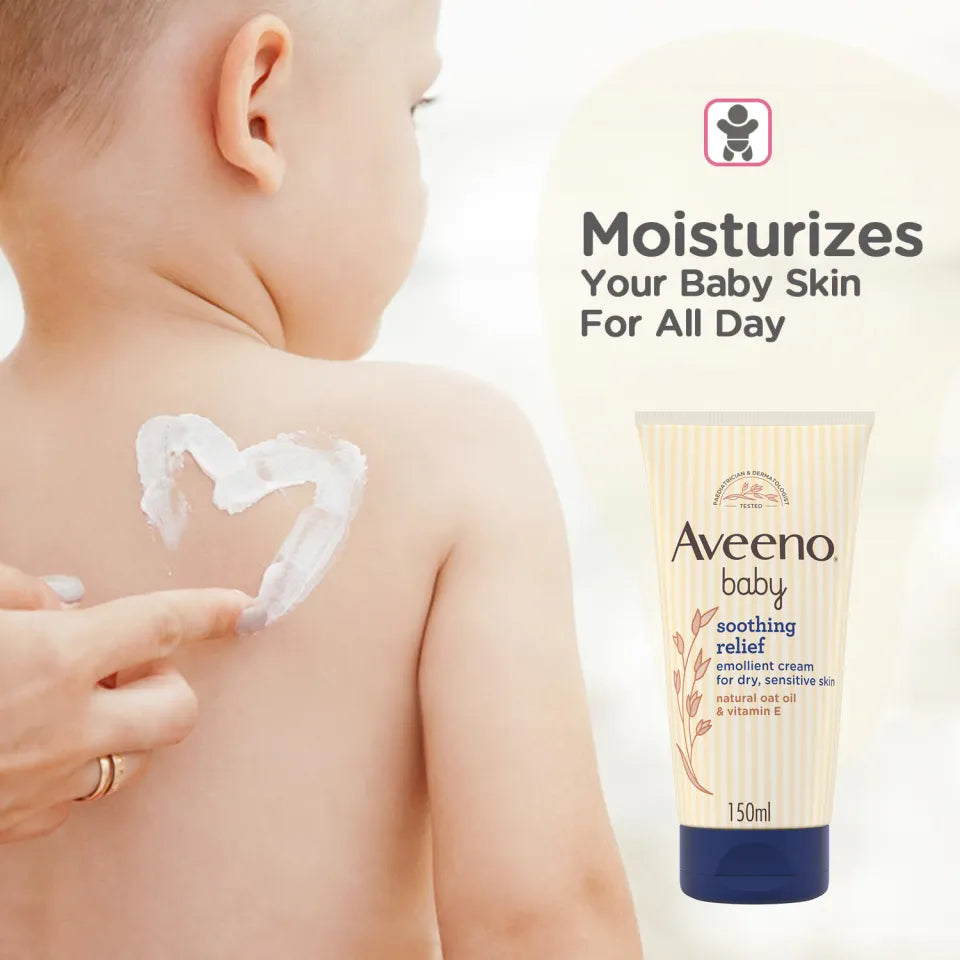 Aveeno Baby Soothing Relief Emollient Cream – Moisturizing & Soothing Baby Cream