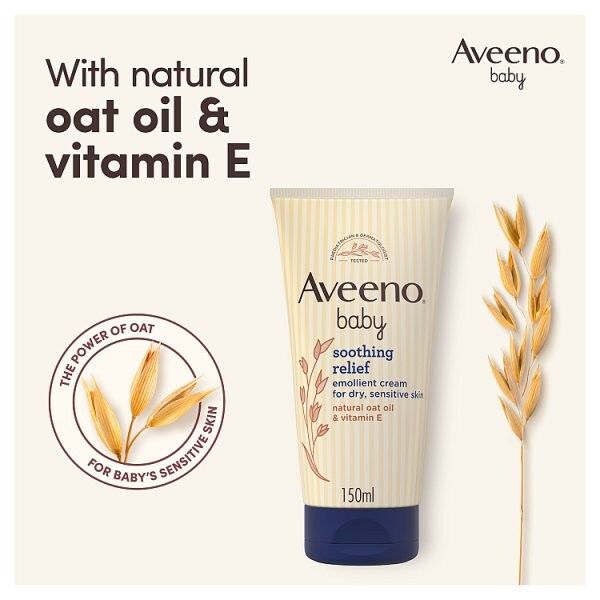 Aveeno Baby Soothing Relief Emollient Cream – Moisturizing & Soothing Baby Cream