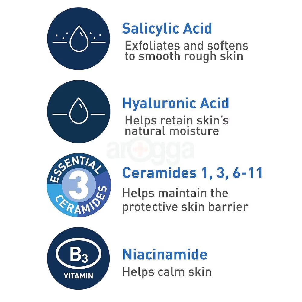 CeraVe Renewing SA Cleanser for Normal Skin – Salicylic Acid Exfoliating Cleanser
