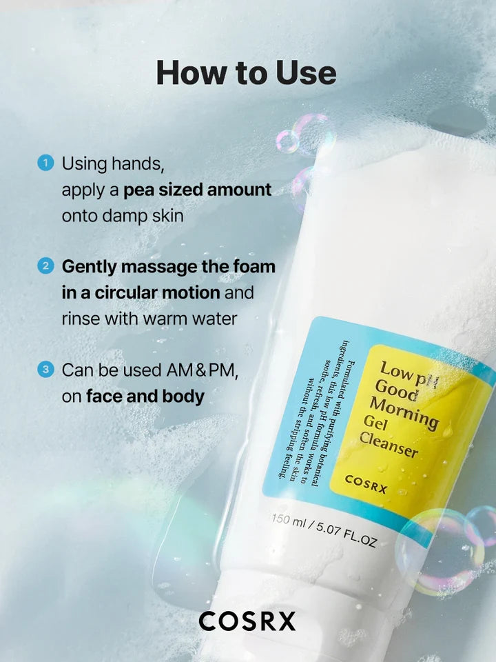 COSRX Low pH Good Morning Gel Cleanser – Gentle Face Wash