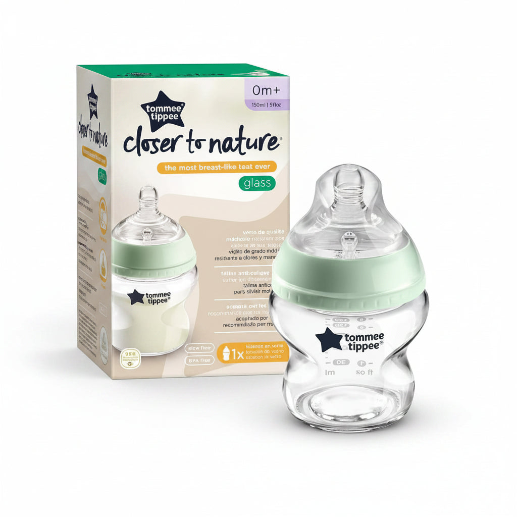 Tommee Tippee Closer to Nature Glass Baby Bottle – Premium Glass Feeder