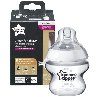 Tommee Tippee Closer to Nature Glass Baby Bottle – Premium Glass Feeder