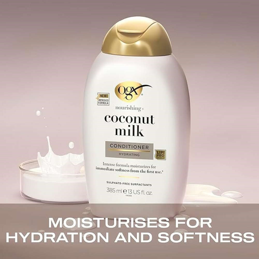OGX Nourishing + Coconut Milk Conditioner – Strengthening & Hydrating Hair Conditioner